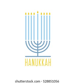 hanukkah menorah vector illustration. jewish candles simple vector icon. hanuka candles symbol.