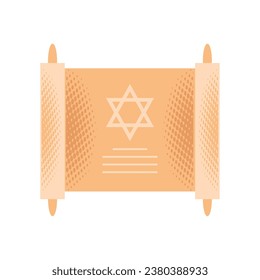 hanukkah parchment judaism isolated illustration