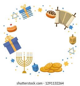 hanukkah party cartoon