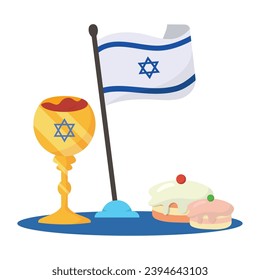 hanukkah party illustration vector isolated