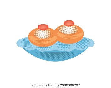 hanukkah pastry sufganiyot isolated illustration