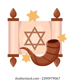 hanukkah religious celebration illustration isolated