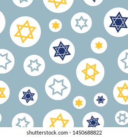 Hanukkah seamless vector pattern.  This pattern uses the Star of David.