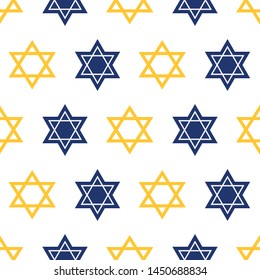 Hanukkah seamless vector pattern.  This pattern uses the Star of David.