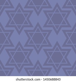 Hanukkah seamless vector pattern.  This pattern uses the Star of David.