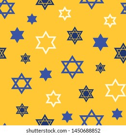 Hanukkah seamless vector pattern.  This pattern uses the Star of David.