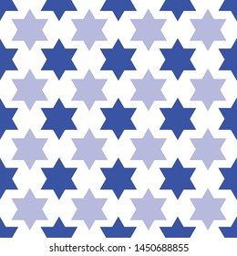 Hanukkah seamless vector pattern.  This pattern uses the Star of David.