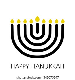 Hanukkah sign, vector illustration