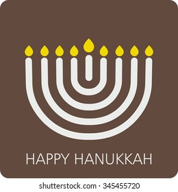 Hanukkah sign, vector illustration