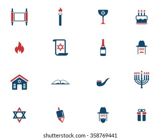 Hanukkah simply icons for web