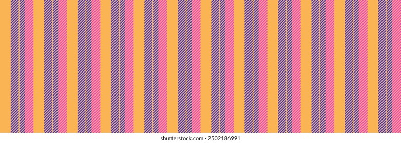 Hanukkah stripe vector textile, brazil texture background pattern. Blank vertical fabric lines seamless in orange and indigo colors palette.