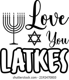 Hanukkah SVG T-Shirt Design For Print