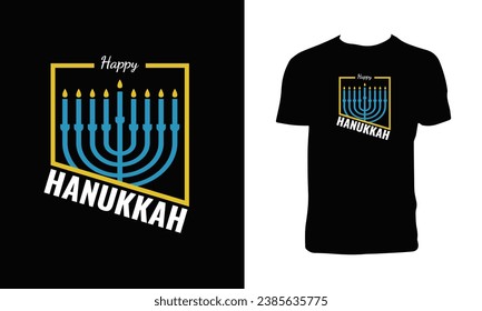 Hanukkah T Shirt Design And Vector Illustration.