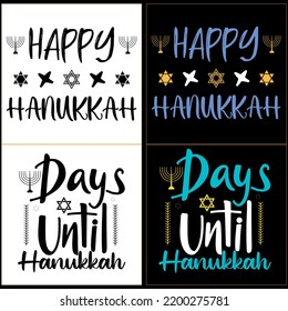 Hanukkah t shirt vector. Hanukkah hand lettering