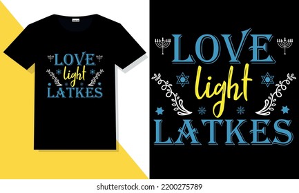 Hanukkah t shirt vector. Hanukkah hand lettering