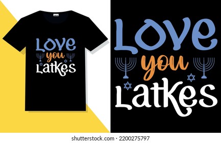 Hanukkah t shirt vector. Hanukkah hand lettering