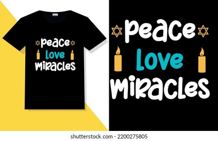 Hanukkah t shirt vector. Hanukkah hand lettering