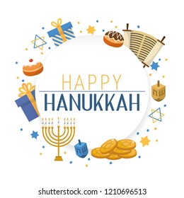 hanukkah traditional celebration with religion decoration