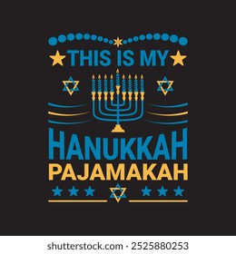 Hanukkah typography beckground illustration vector t-shirt design 