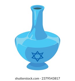 hanukkah vase illustration isolated design