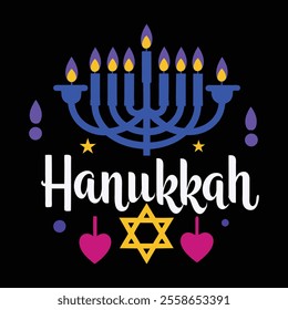 Hanukkah vector art illustration design.