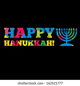 Hanukkah vector card
