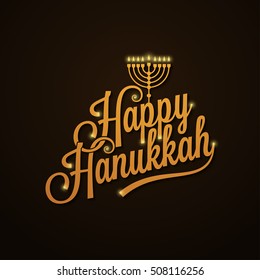 Hanukkah Vintage Lettering Background