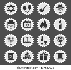 Hanukkah web icons for user interface design