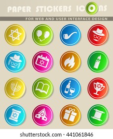 hanukkah web icons for user interface design