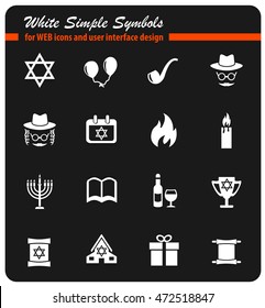 hanukkah web icons for user interface design