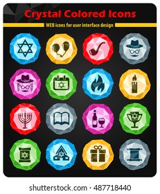 hanukkah web icons for user interface design