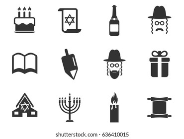 hanukkah web icons for user interface design