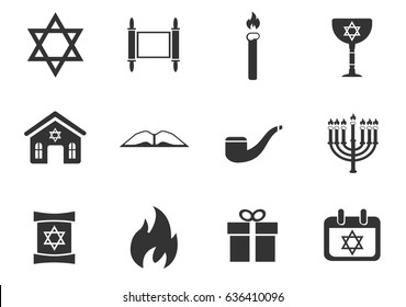 hanukkah web icons for user interface design