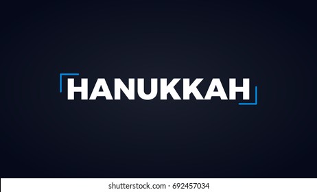 HANUKKAH Word. Minimal Modern Titles