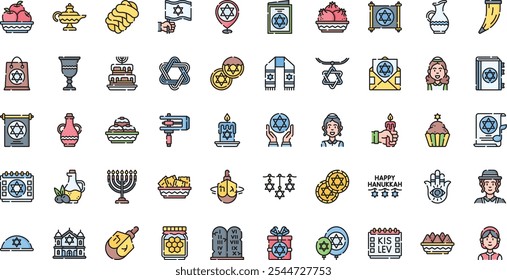 Hanukkahicons High-Quality Vector Icons Collection with Editable Stroke. Ideal for Professional and Creative Projects.