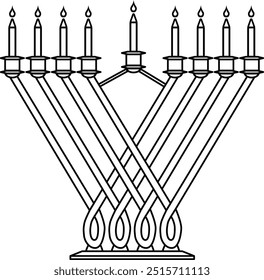 Chanucá (Chanucá Menorá) Formato EPS