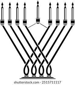 Chanucá (Chanucá Menorá) Formato EPS