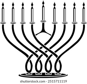 Hanukkiah (Hanukkah Menorah) EPS-Format