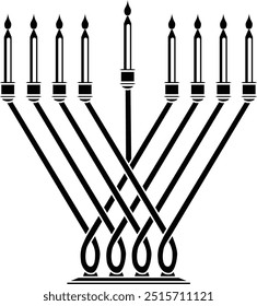 Chanucá (Chanucá Menorá) Formato EPS