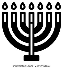 Hanukkiah Illustration Icons For web, app, infographic, etc