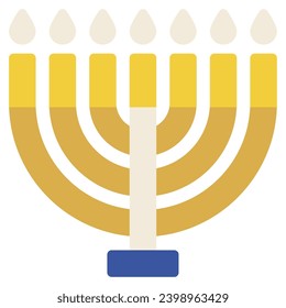 Hanukkiah Illustration Icons For web, app, infographic, etc