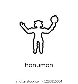 Hanuman icon. Trendy modern flat linear vector Hanuman icon on white background from thin line india collection, editable outline stroke vector illustration