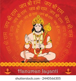 hanuman Jayanti banner design with background