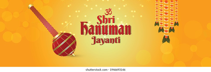 Hanuman jayanti banner or header 