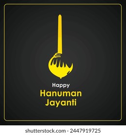 Hanuman Jayanti creative vector illustration Happy Hanuman Jayanti greetings Modern wishes Hanuman Jayanti