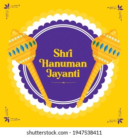 Hanuman Jayanti traditional banner design template. Vector graphic illustration.