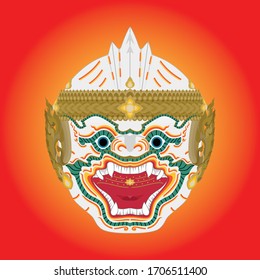 Hanuman mask in the Ramayana story