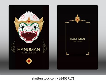 Hanuman, Ramayana, Thailand classical Mask Dance , luxury card