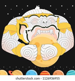 Hanuman Warrior Of The Ramayana vector