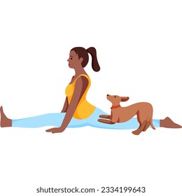 Hanumanasana yoga pose asana for ui, ux, web, app, brochure, flyer and presentation design, etc.